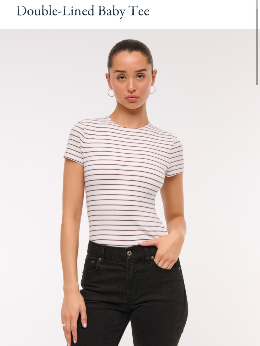 A & F striped double lined baby tee
